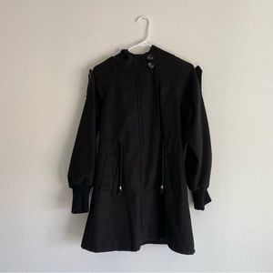 Black Hooded Coat